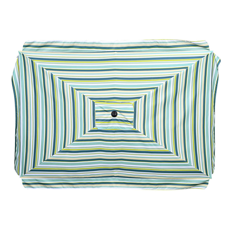 Arlmont & Co. 10X6.5 Ft Patio Umbrella Replacement Canopy Market Table Top Sunshade Cover Pool